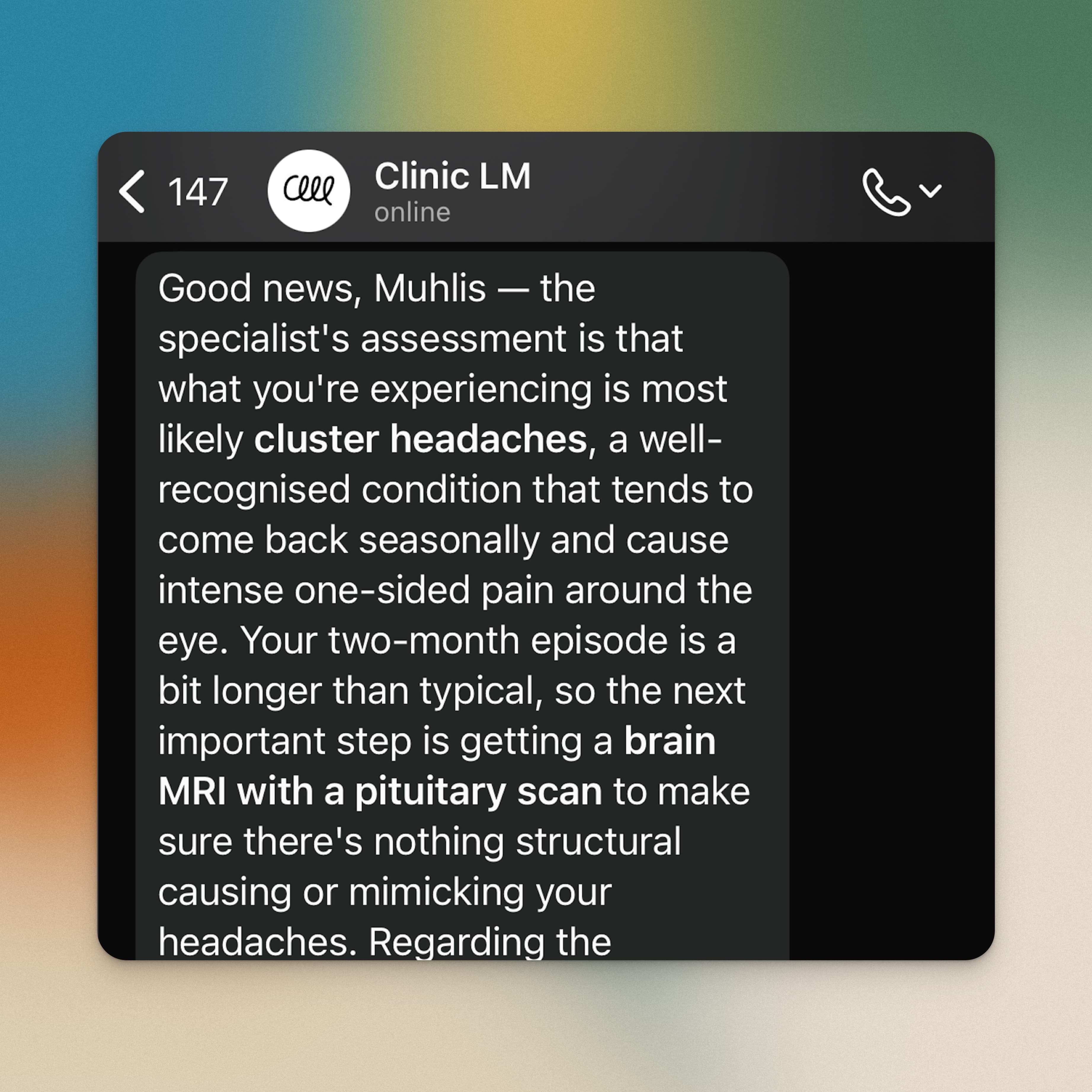 ClinicLM WhatsApp Chat